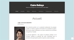 Desktop Screenshot of claireballeys.com